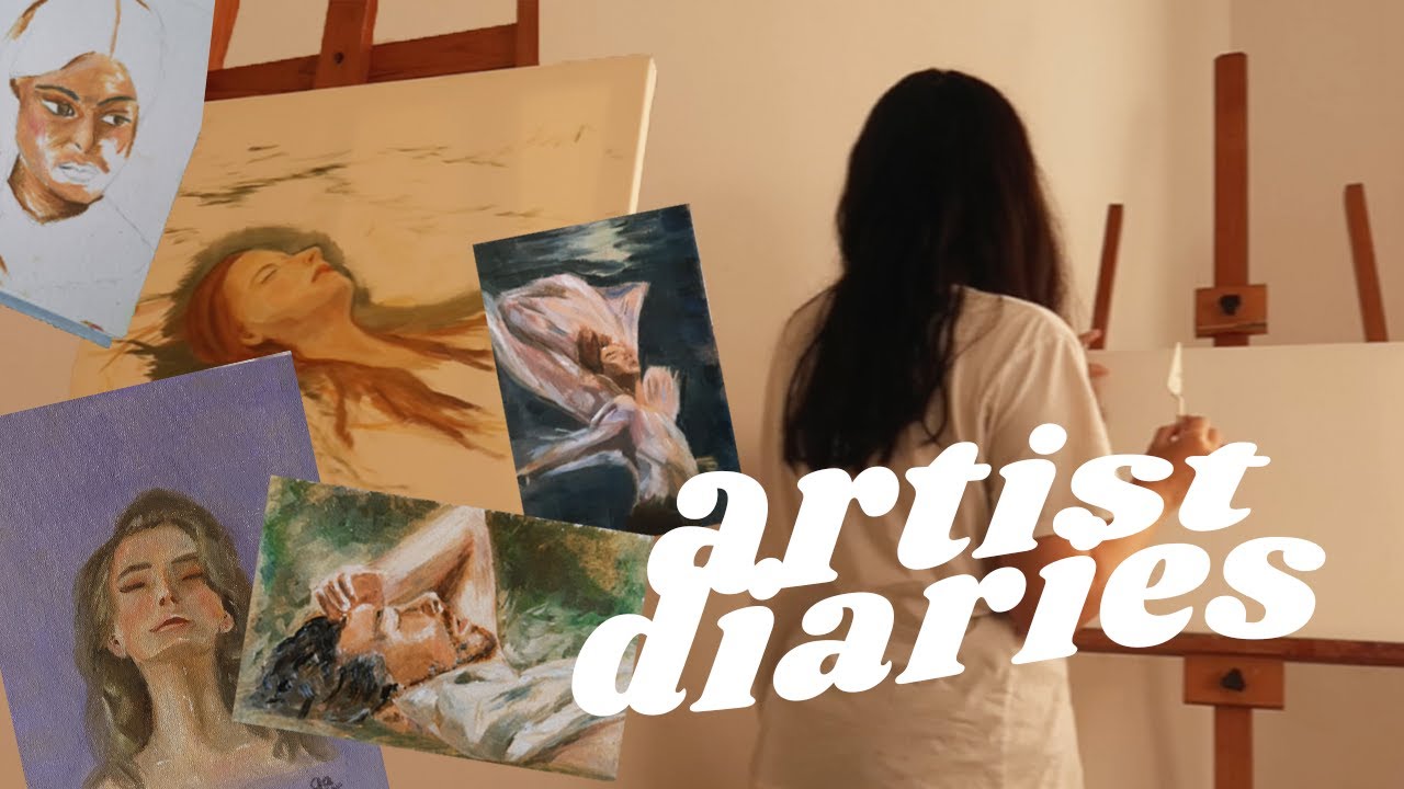 studio vlog: novo ateliê, updates de pintura + pinte comigo (diário de artista #4)