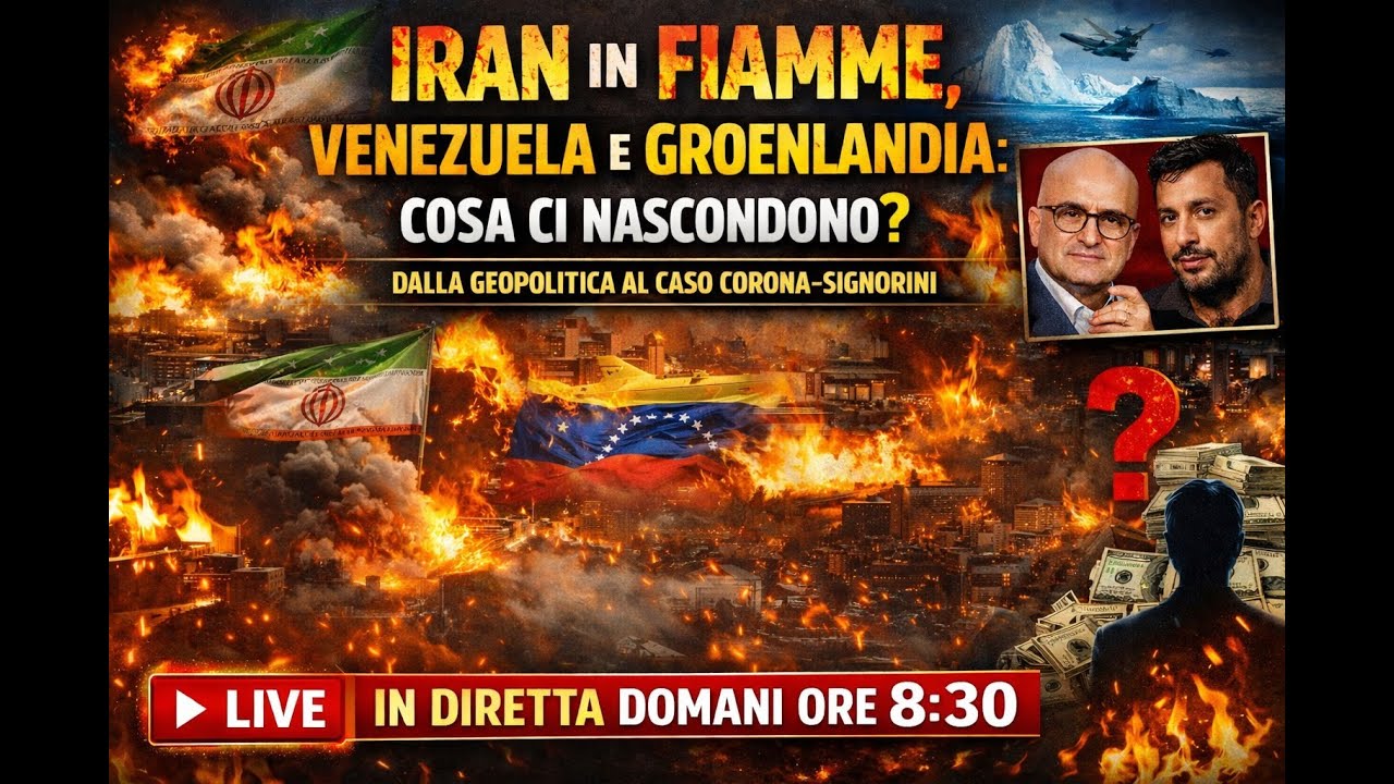 IRAN IN FIAMME, VENEZUELA E GROENLANDIA: COSA CI NASCONDONO? Con Lamberto Rimonidi e Cosimo Massaro