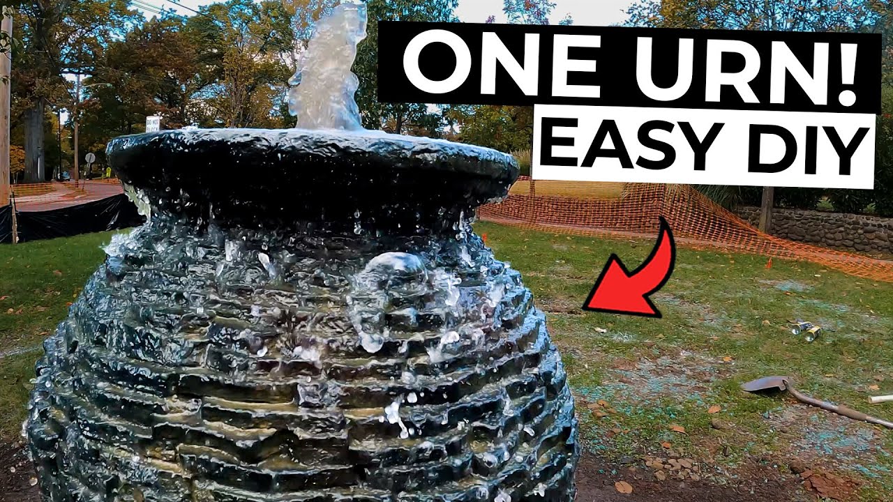 Park Water Fountain | Easy STACKED SLATE URN How To