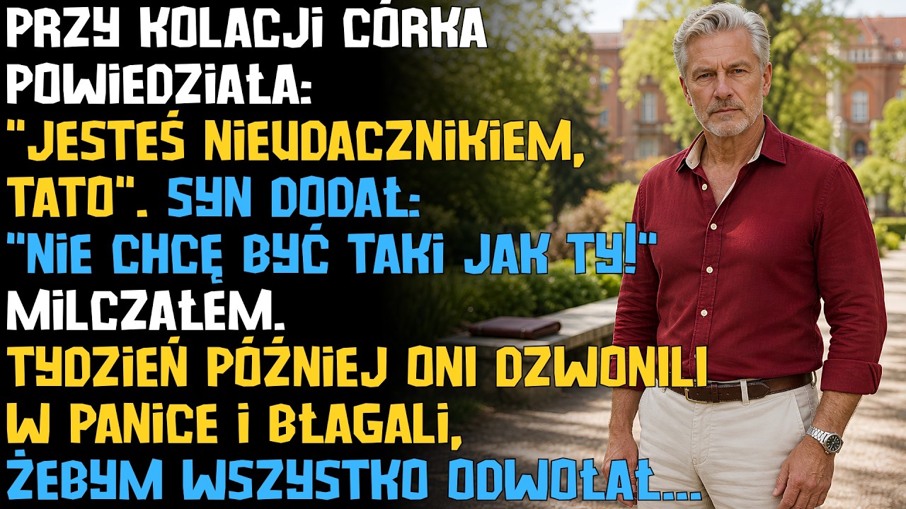 Przy kolacji dzieci nazwały mnie nieudacznikiem. Tydzień p&oacute;źniej błagały, żebym wszystko odwołał