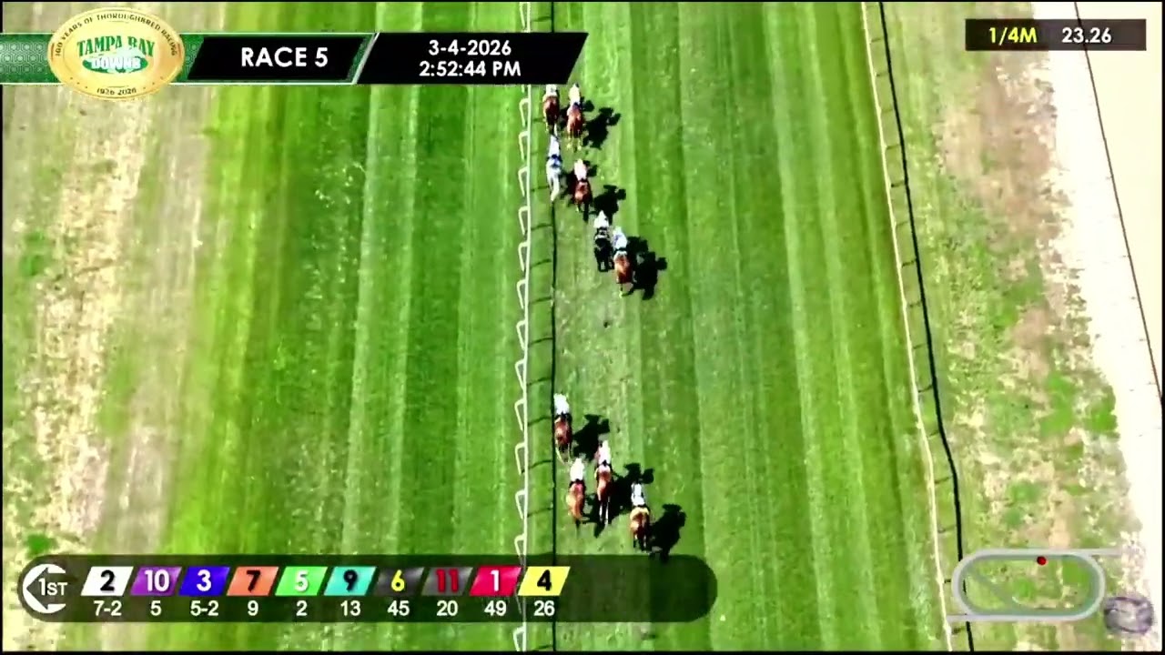 5ta Carrera de Tampa Bay Downs | Miercoles 4 de Marzo de 2026
