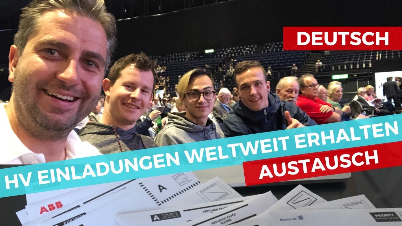 HV EINLADUNGEN WELTWEIT ERHALTEN  I  AUSTAUSCH