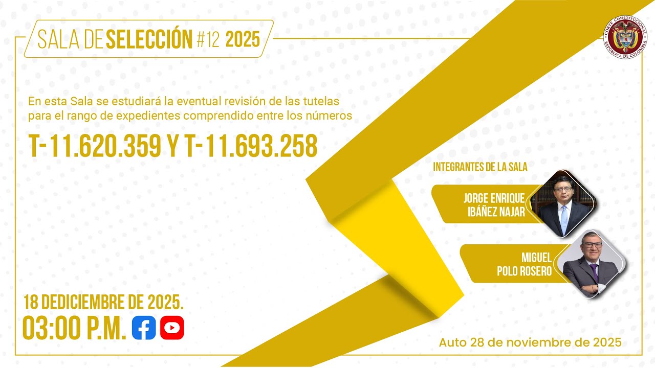 Sala de selección #12 de 2025