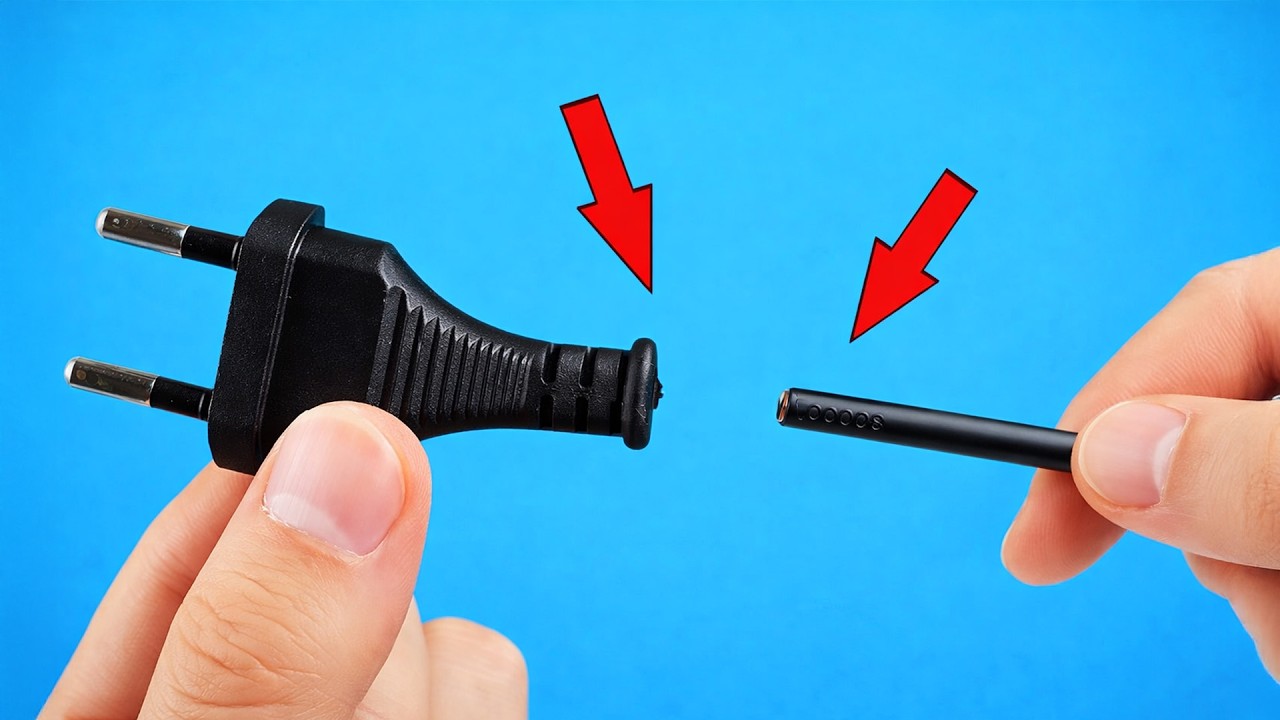Очень немногие знают, как починить сломанную электрическую вилку! Удивительная идея!