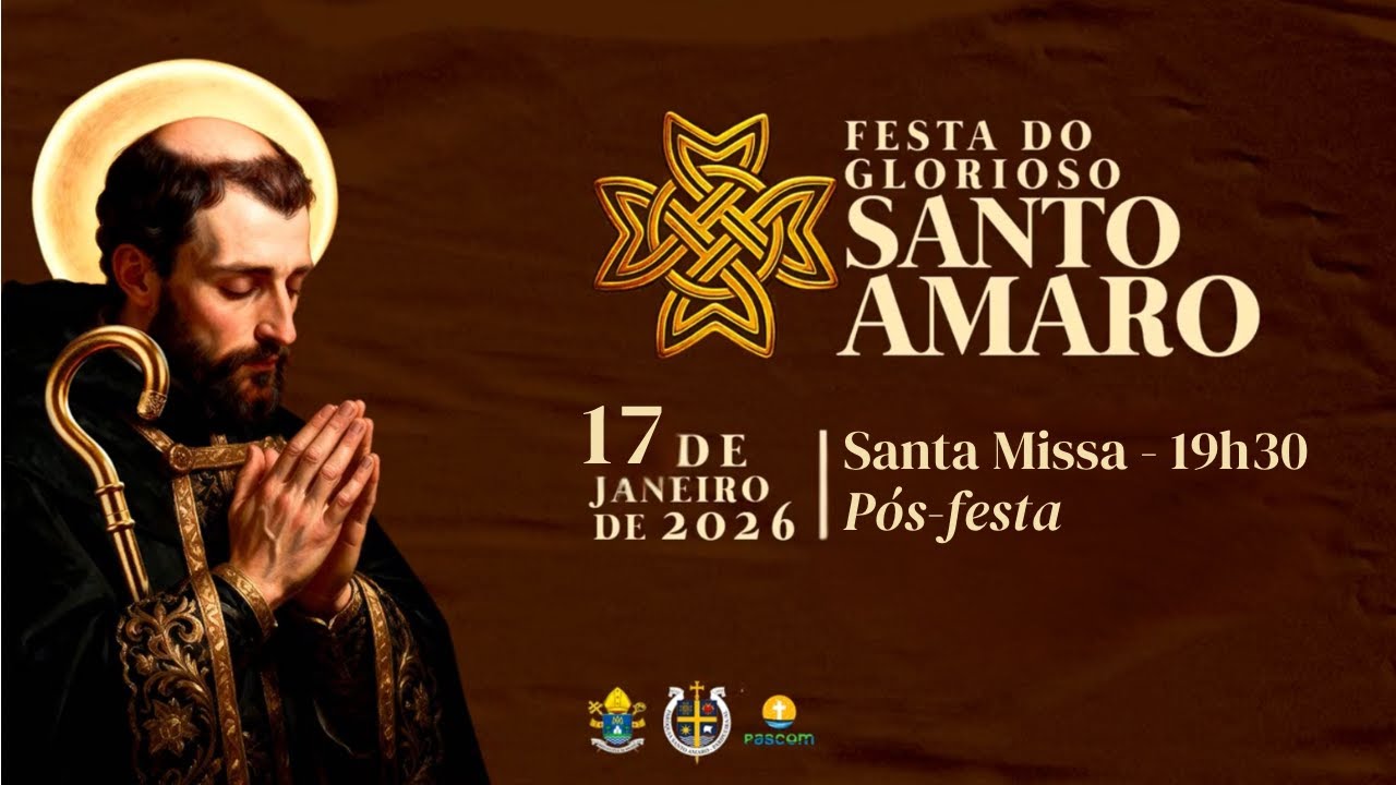17/01/2026, 19h30 - Missa pós-festa de Santo Amaro e Grande Show de Prêmios