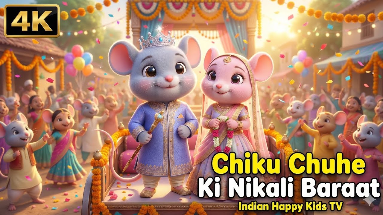 Chiku chuhe ki nikali barat | kids wedding song | indian Happy Kids TV | kids hindi 