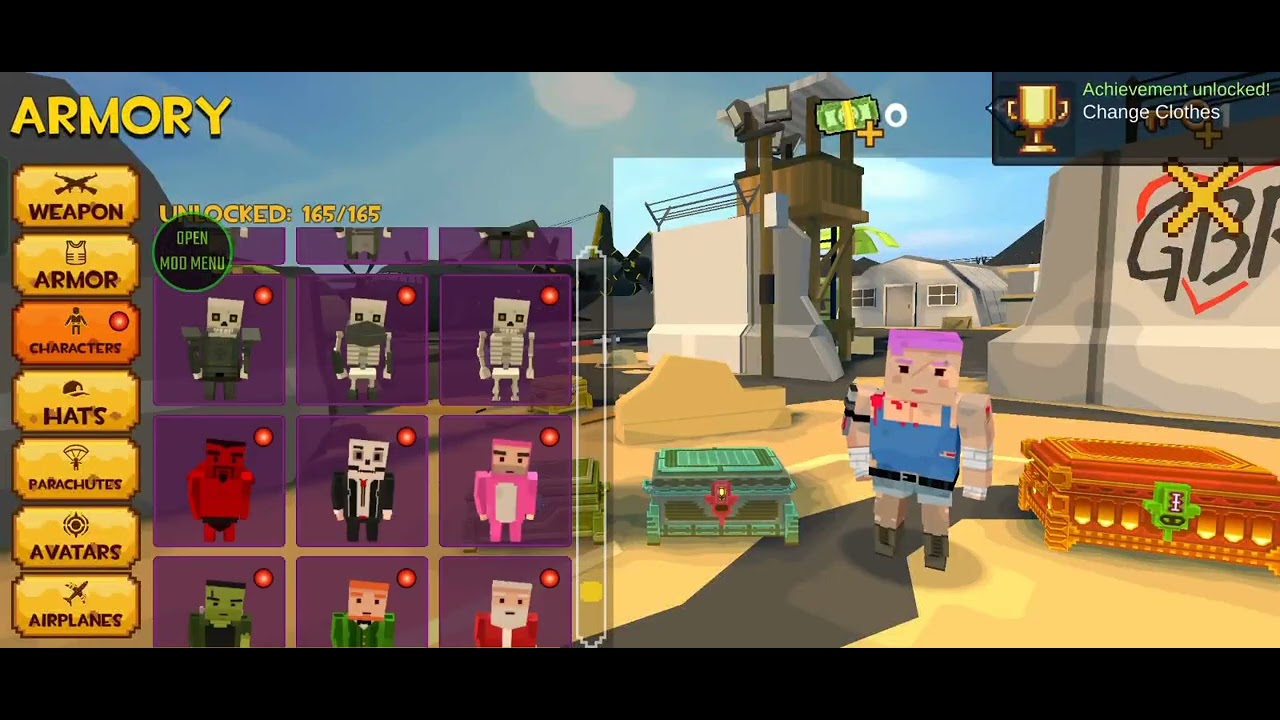 Mod menu Game Grand battle royale by DUNI Just to hack the account