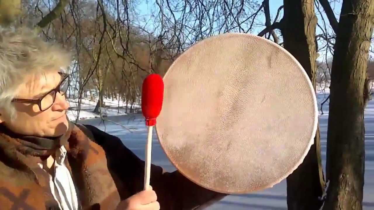 Schamanentrommel schamanische Rahmentrommel Trommelbau Pulow Wildschwein W40-13-224