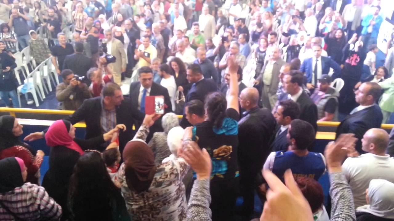 Sheikh Saad Al Hariri entry to Al Riyadi Basketball Stadium at Almanara - Beirut (05/05/2016)