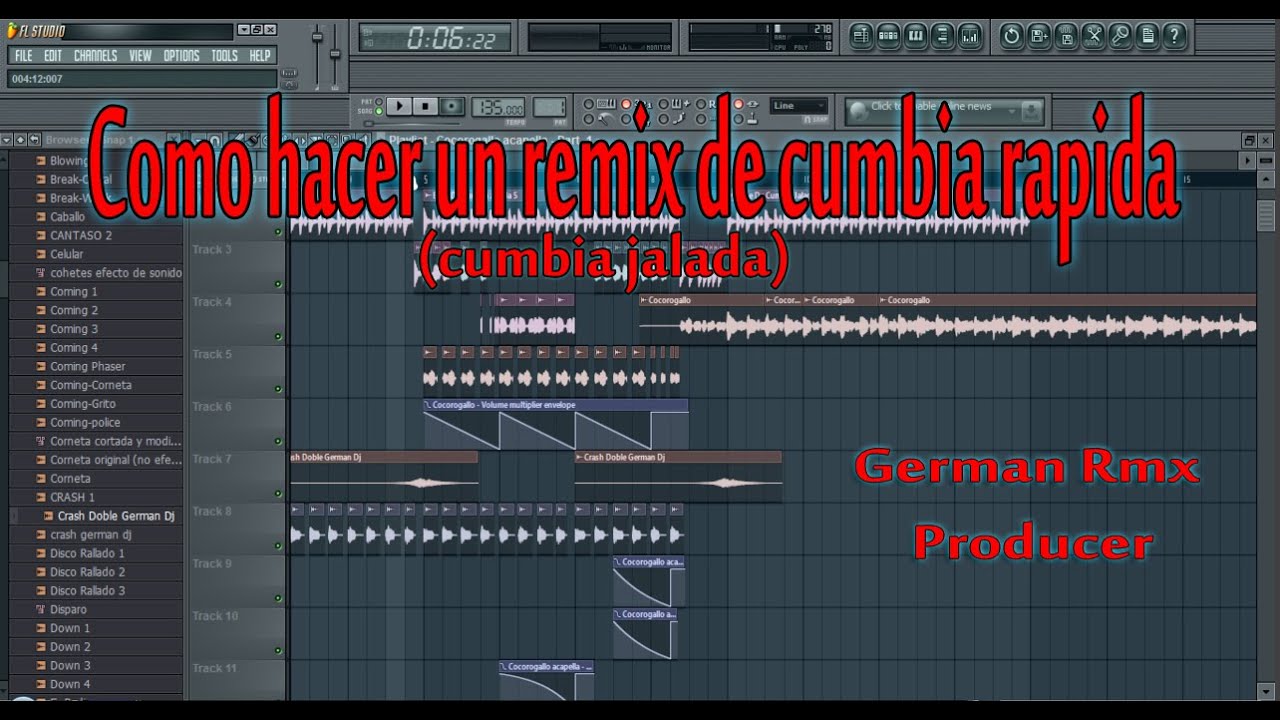 Como Hacer Un Remix De Cumbia Rapida (cumbia jalada) En FL Studio - German Rmx Producer