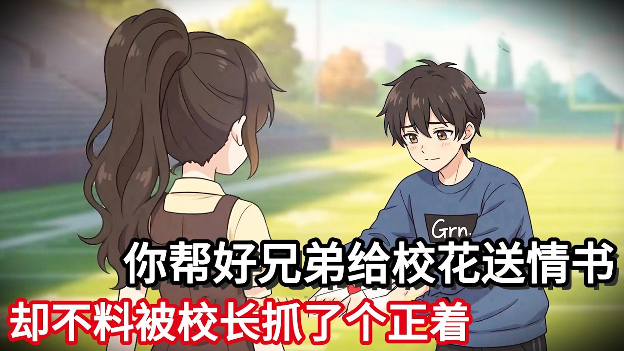 你帮好兄弟给校花送情书，却不料被校长抓了个正着！#小说动画#真人配音#一口看到爽