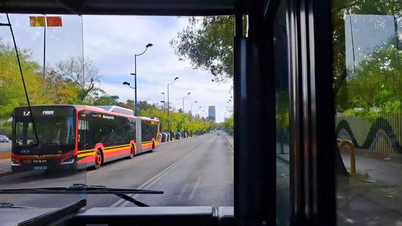 TUSSAM Línea C1: Prado - Cartuja | Renault Citybus Hispano Ágora L | Bus urbano de Sevilla