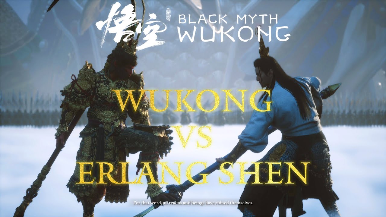 Wukong VS Erlang - 二郎神 (Yang Jian) - Black Myth Wukong Opening Scene & Boss Fight