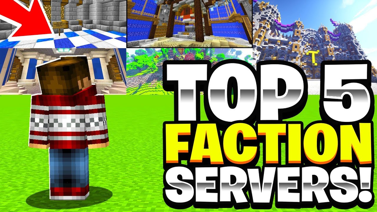 TOP 5 MCPE FACTION SERVERS! - Minecraft PE , Windows 10 Edition , Bedrock Edition (Pocket Edition)