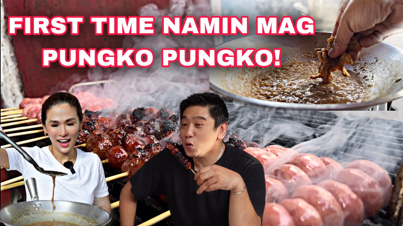 FIRST TIME TRYING PUNGKO-PUNGKO | CEBU STREET FOOD NOW IN MANILA | GINABOT TUSLOB PUSO