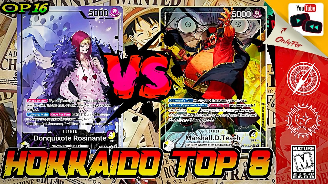 {OP16} Топ-8 OP12 Росинанте против OP16 Маршалл Д. Тич | Чемпионат по ONE PIECE Card Game 26-27 С...