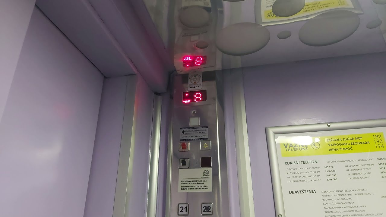 Old 1970s Rade Končar (mb ANND Vasić) Traction Elevator At Crnotravska 13a, Banjica, Belgrade,Serbia