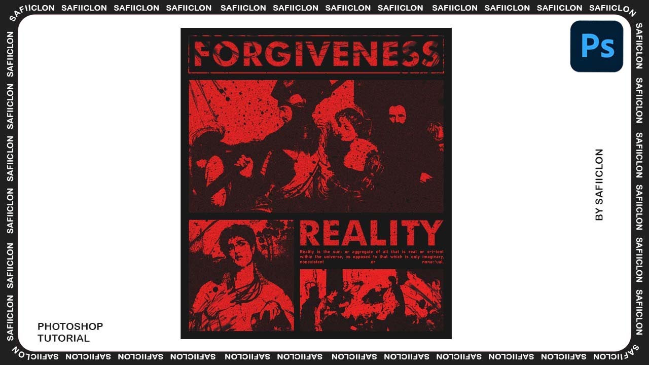 [ Photoshop Tutorial ] Create Brutalism Threshold Style Design in Photoshop