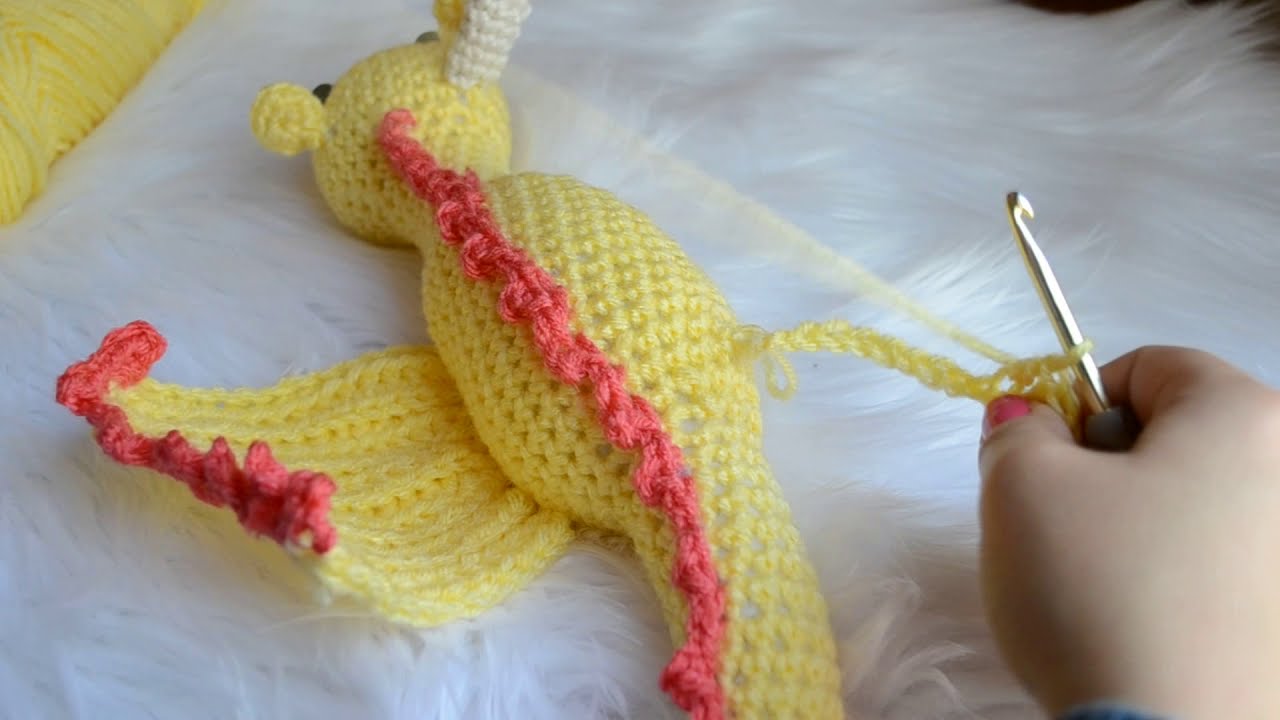 Crochet Spring Dragons by Maritsa Piper (attaching the wings Round 26-37*)
