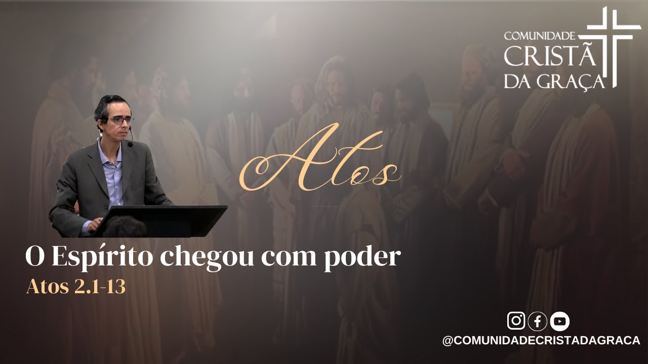O Espírito chegou com poder. Atos 2.1-13.