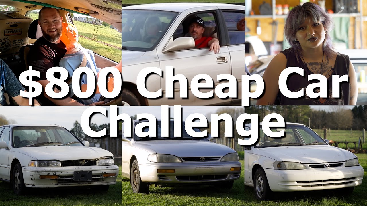 $800 CHEAP CAR CHALLENGE, Forcing Three $800 College Cars to Compete, Grumpy Monkey 800 Challenge
