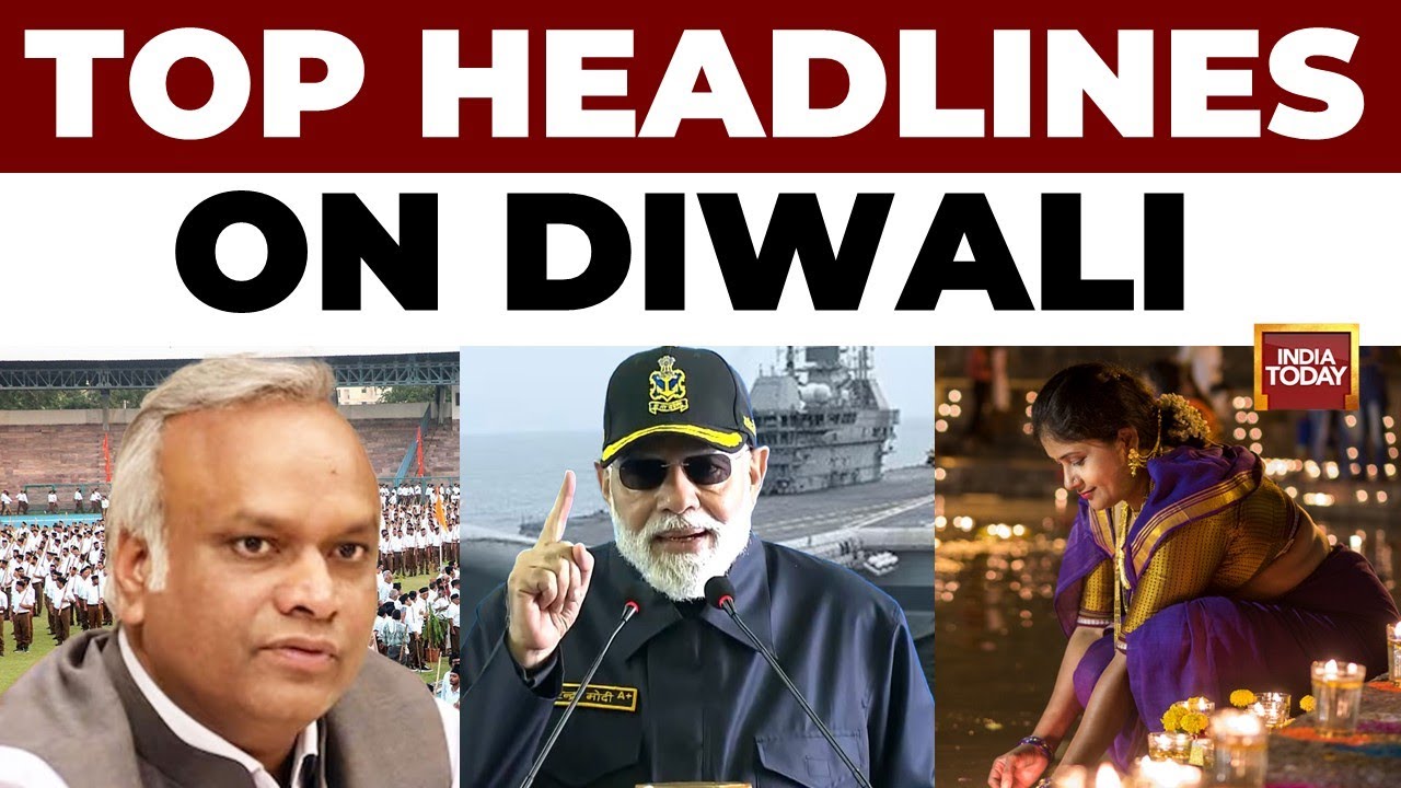 Top Headlines: PM Modi's Diwali Message | Karnataka Govt vs RSS | AAP vs BJP Over Diwali Pollution