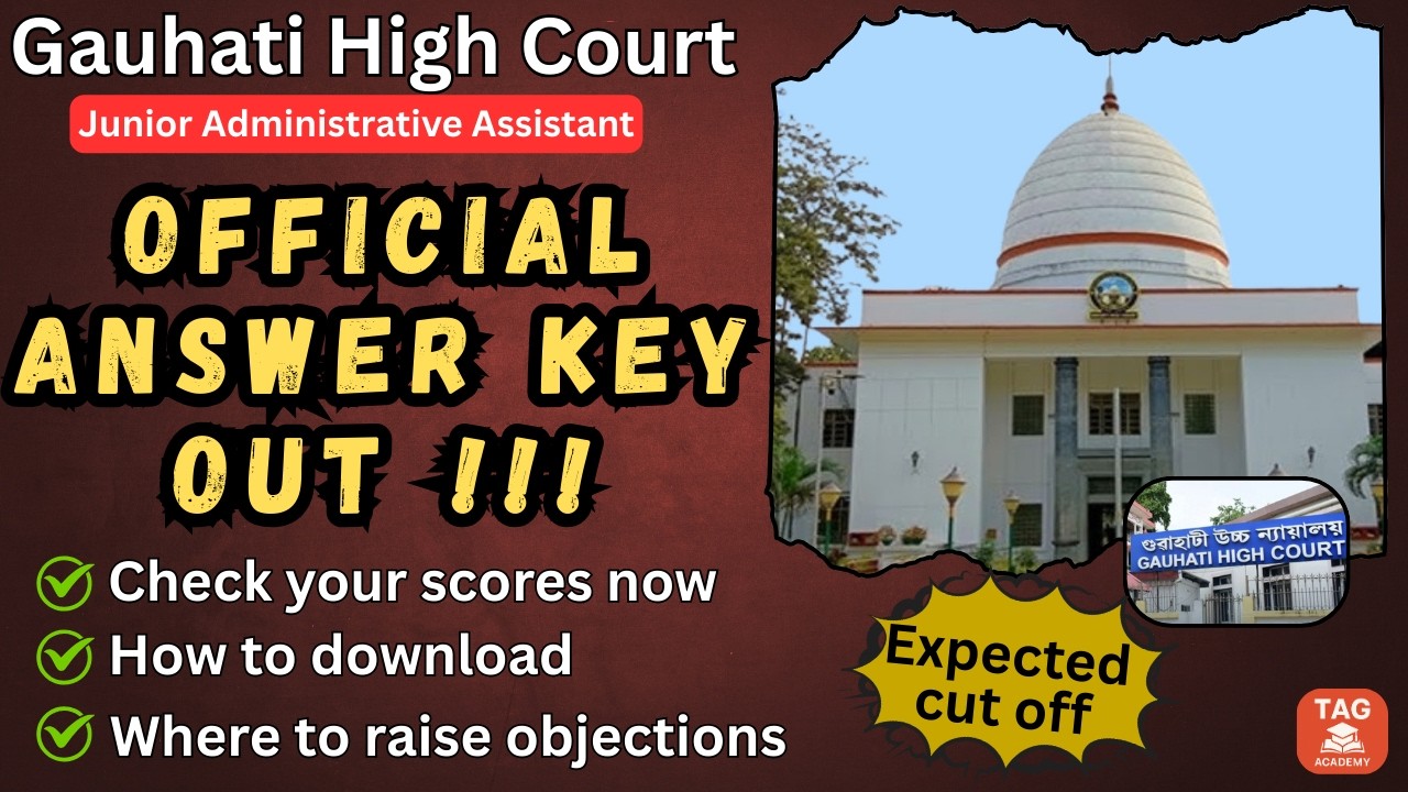 Gauhati High Court JAA Official Answer Key 2026 Out |Check Score, Objection Process,Expected Cut-Off