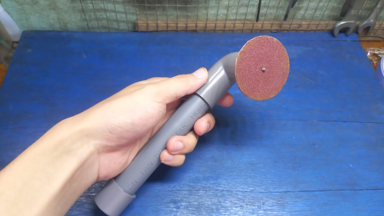 Chế máy mài / với ống pvc / motor 180 | Make a handheld grinder using a PVC pipe and a motor 180