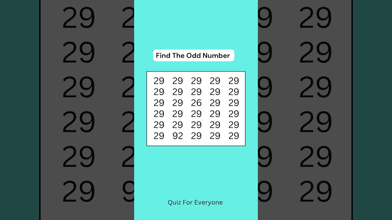 Are you Genius? 29 #oddnumbers #puzzlegames #maths #puzzlequiz