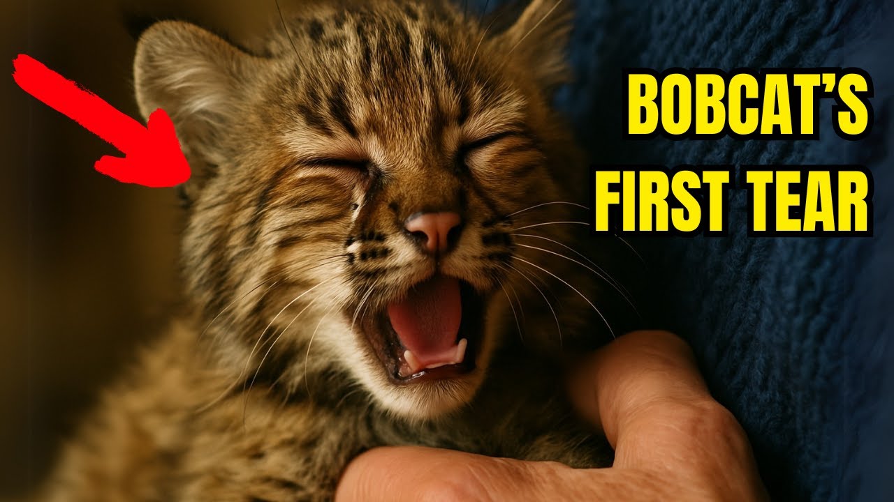 The Moment This Bobcat Cub KNEW He Was Safe Forever… And Cried Like a Baby!