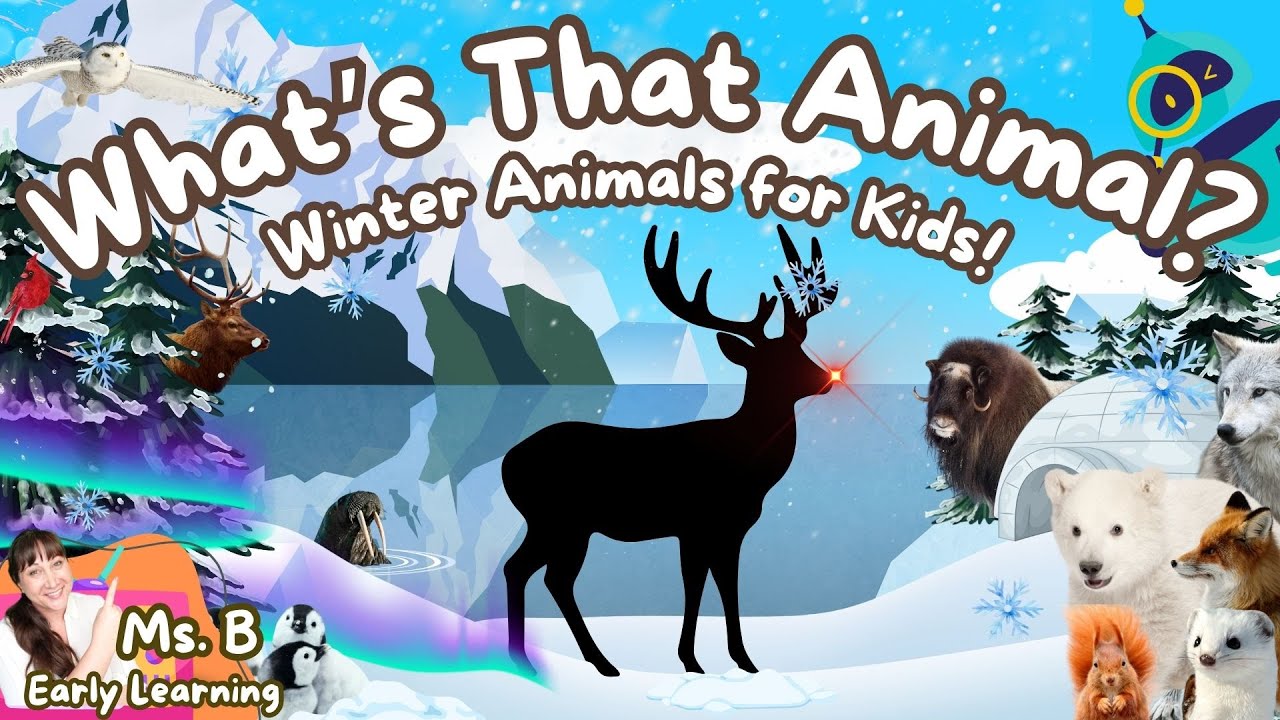 Зимние животные для детей ❄️🐾 | Звуки и названия животных для малышей | Арктика, Аляска, Заснежен...
