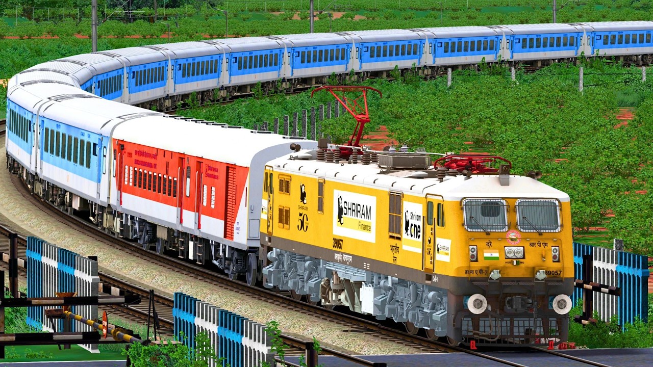 TRAIN CROSSING HIGH SPEED IN RAILROAD | BUMPY RAILROAD | Train Simulator | Railwork | NTG GAMING