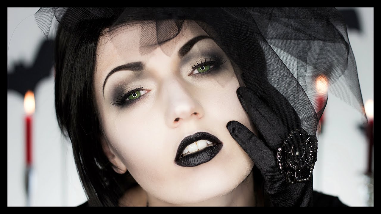Black Widow Victorian Ghost Halloween Makeup