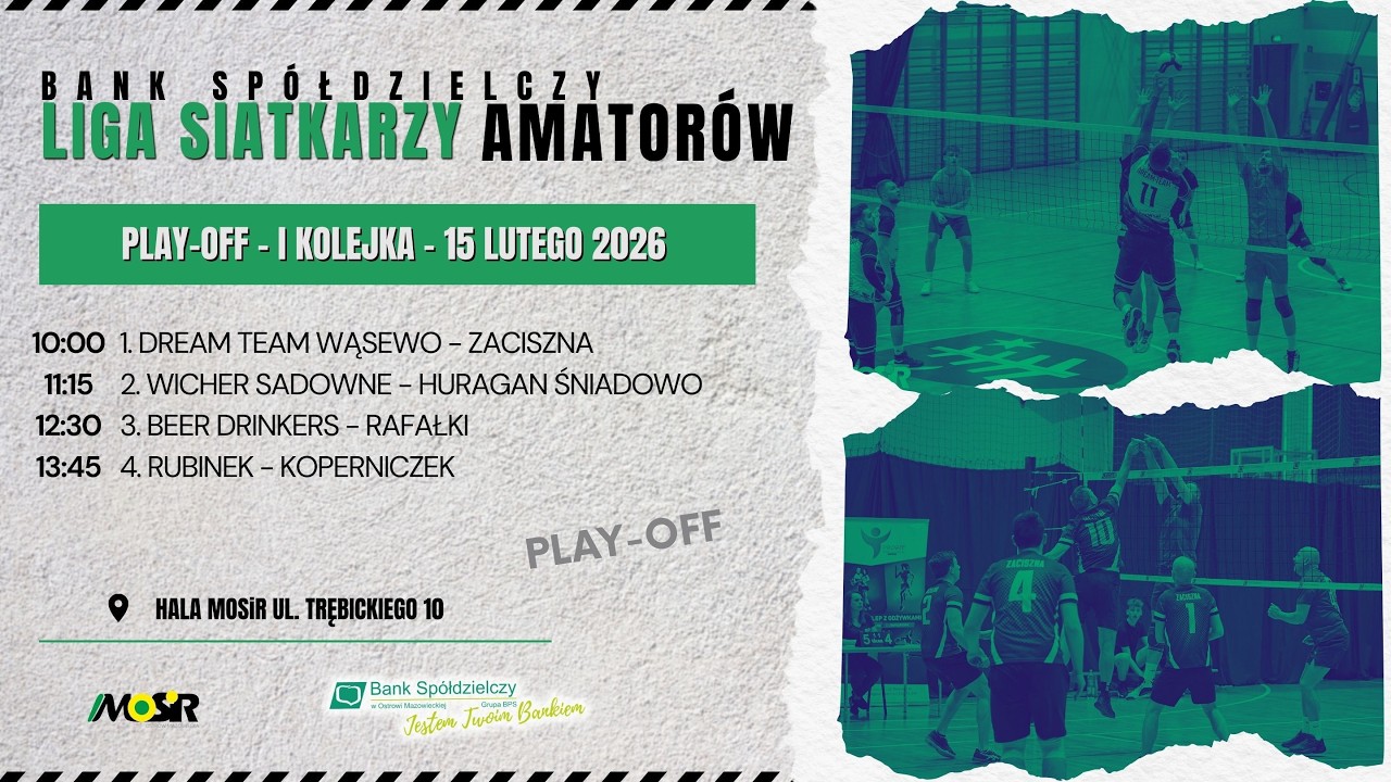Rozgrywki BSLSA 2025/2026 - I KOLEJKA PLAY-OFF - 15 lutego 2026
