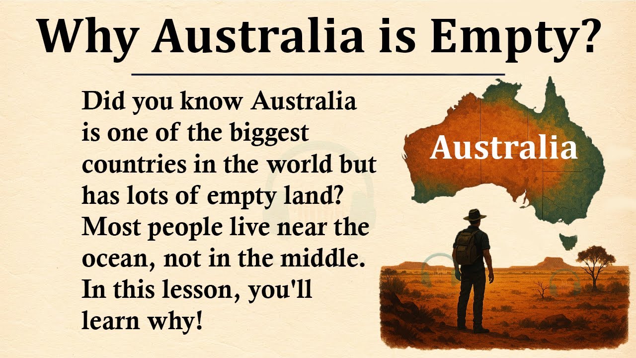 Why 95% of Australia is Empty || 🔵🔴⚪Learn English Through Story Level 3 || Graded Reader 🎧