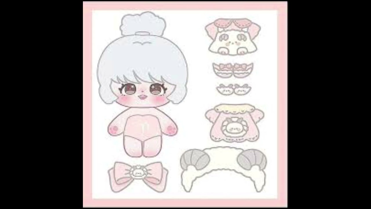 Mẫu b&uacute;p b&ecirc; giấy chibi💗