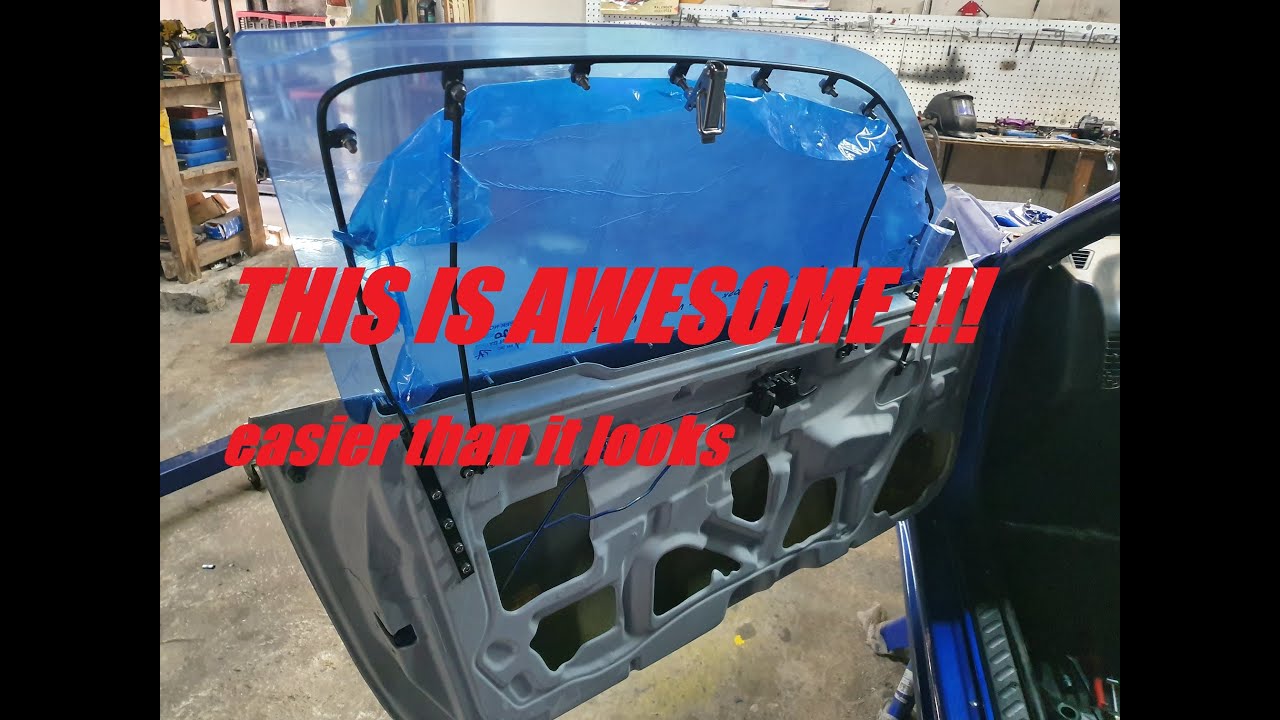 How to install Lexan / polycarbonat windows in a frameless car doors