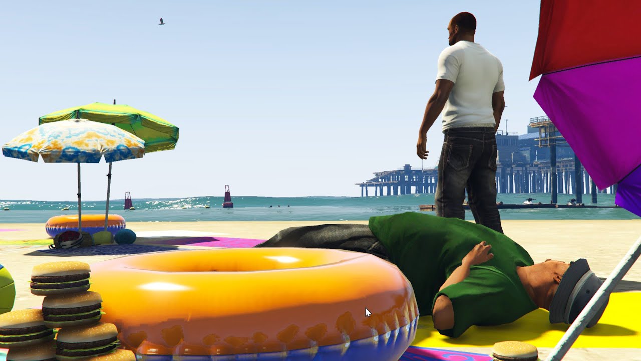 GTA 5 - Big Smoke Goes to The Beach