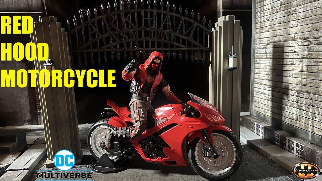 Обзор фигурок Бэтмена из вселенной DC McFarlane Red Hood, мотоциклов, спортивных мотоциклов, мото...