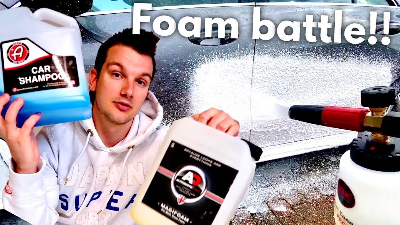 ADAM'S BLUE CAR SHAMPOO VS AUTOBRITE DIRECT MAGIFOAM (FOAM ACTION & MY PURPOSE FOR THEM)