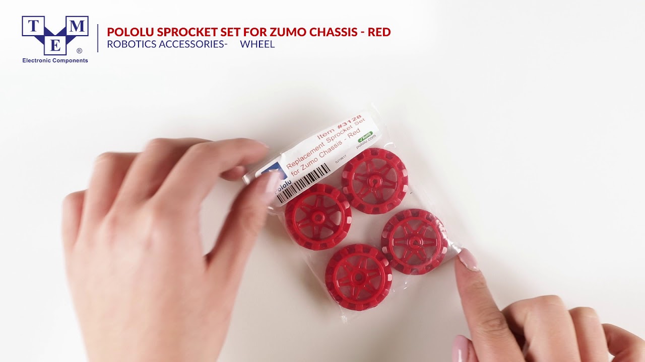 POLOLU SPROCKET SET FOR ZUMO CHASSIS - RED - Wheel - UNBOXING