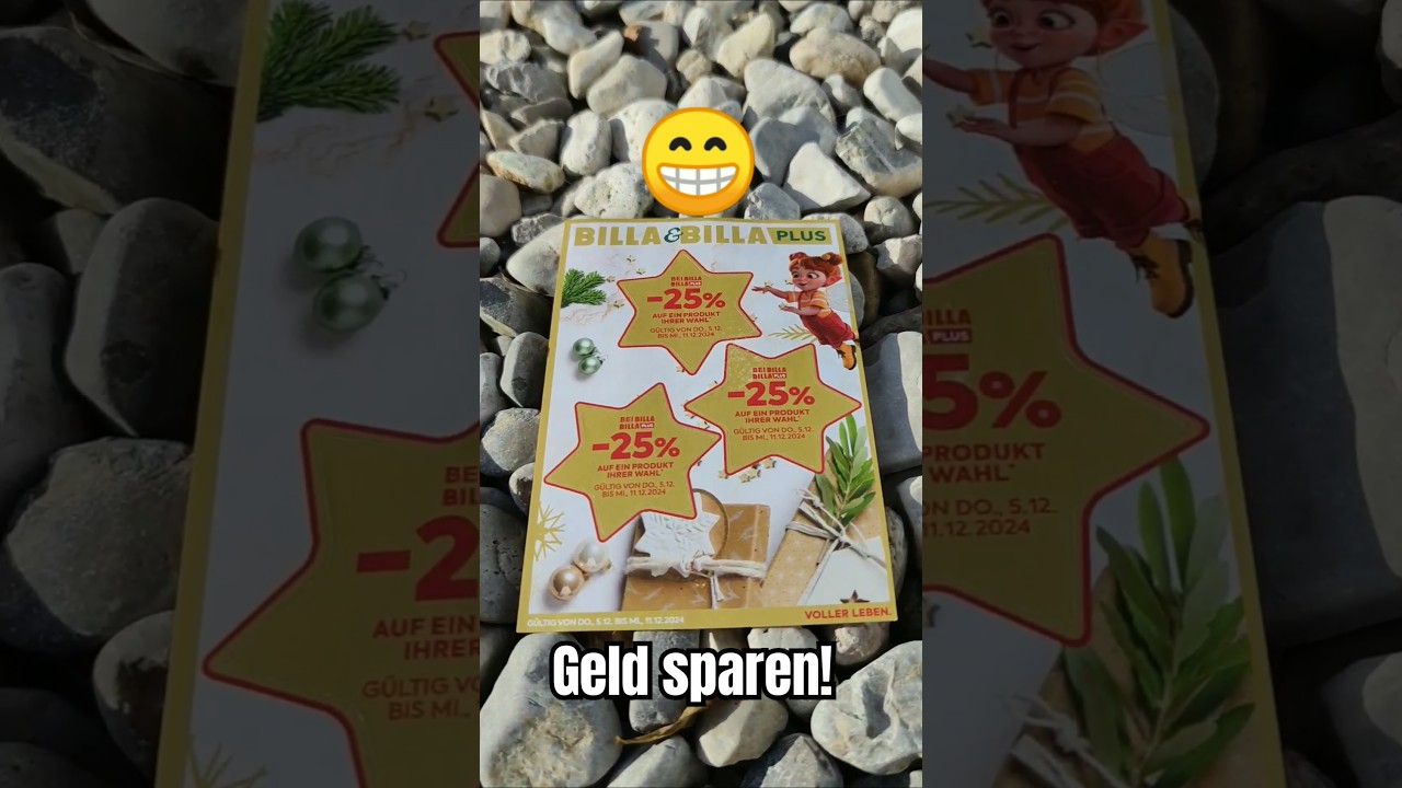 Clever Geld Billa Plus -25% sparen beim Einkauf mit Rabatt Sticker Pickerln