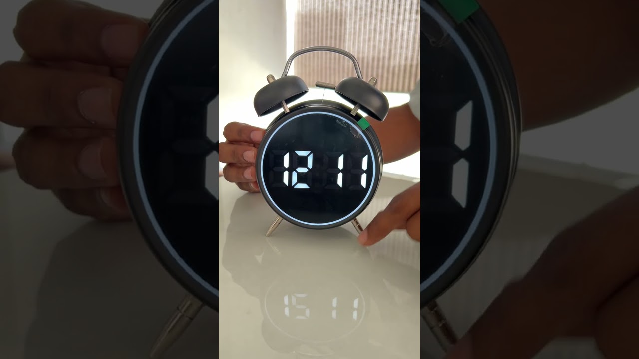 Digital Twin Bell Alarm Clock Installation (Big Black)