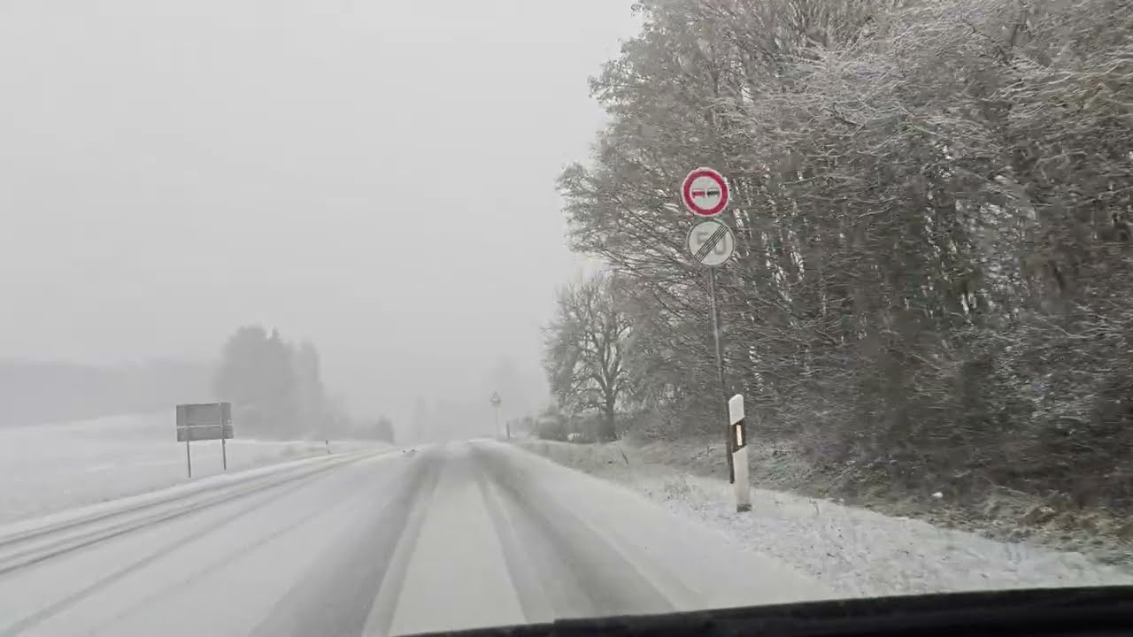 Part1 - Winter 2026 , 2 Januar , Test Realme GT6 , 3840x2160, 60 FPS, Snow driving to Freisen