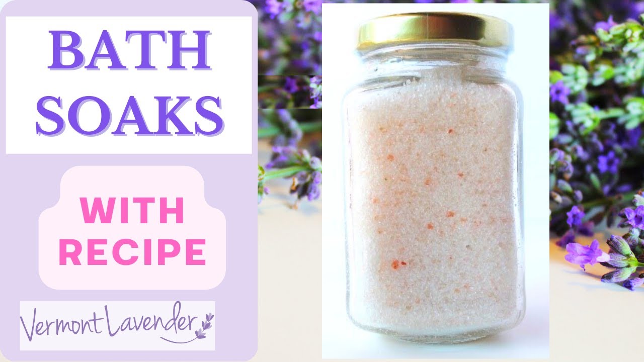 Lavender Bath Soaks | DIY Salts Muscle Soaks With Recipe | Mother's Day Gift