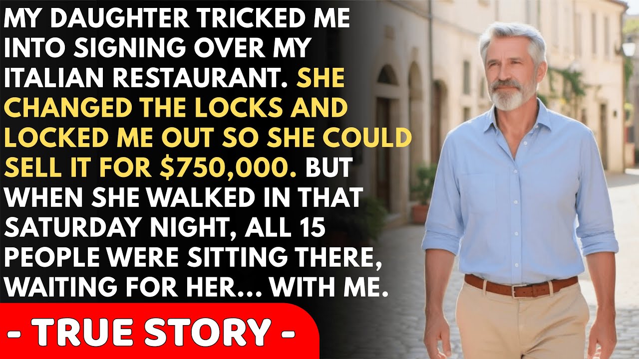 My Daughter Tricked Me Into Signing Over My Restaurant, But When She Walked In That Saturday Nigh...