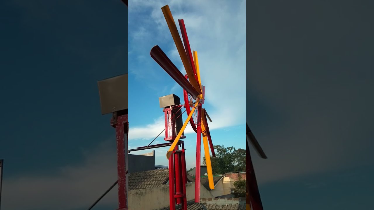 Windmill for koi pond water pump 1