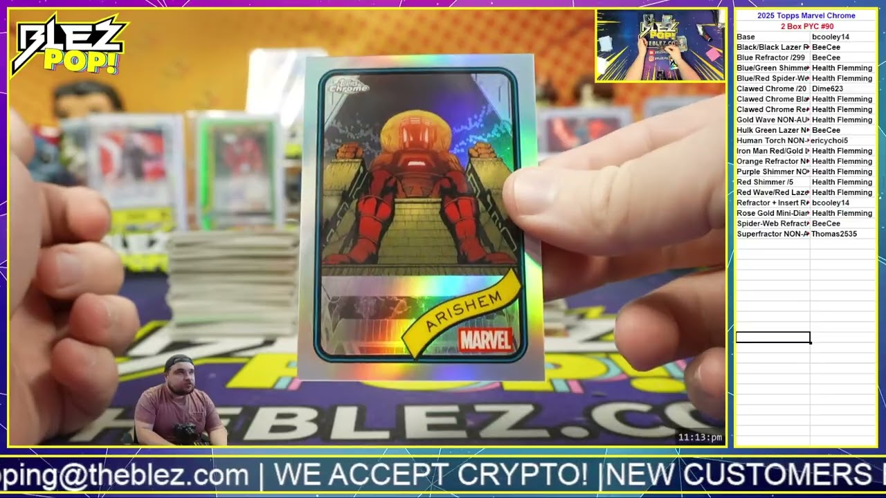 2025 Topps Chrome Marvel Hobby 2 Box Break Pick Your Color #90