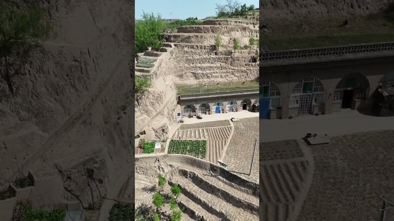 Rural cave dwellings and courtyards in northern Shaanxi 
