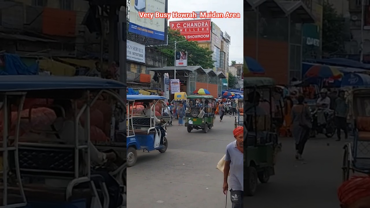 Howrah Maidan Area very busy #bobdasletsgoaroundtheworld #travel #touring #howrah #youtubeshorts